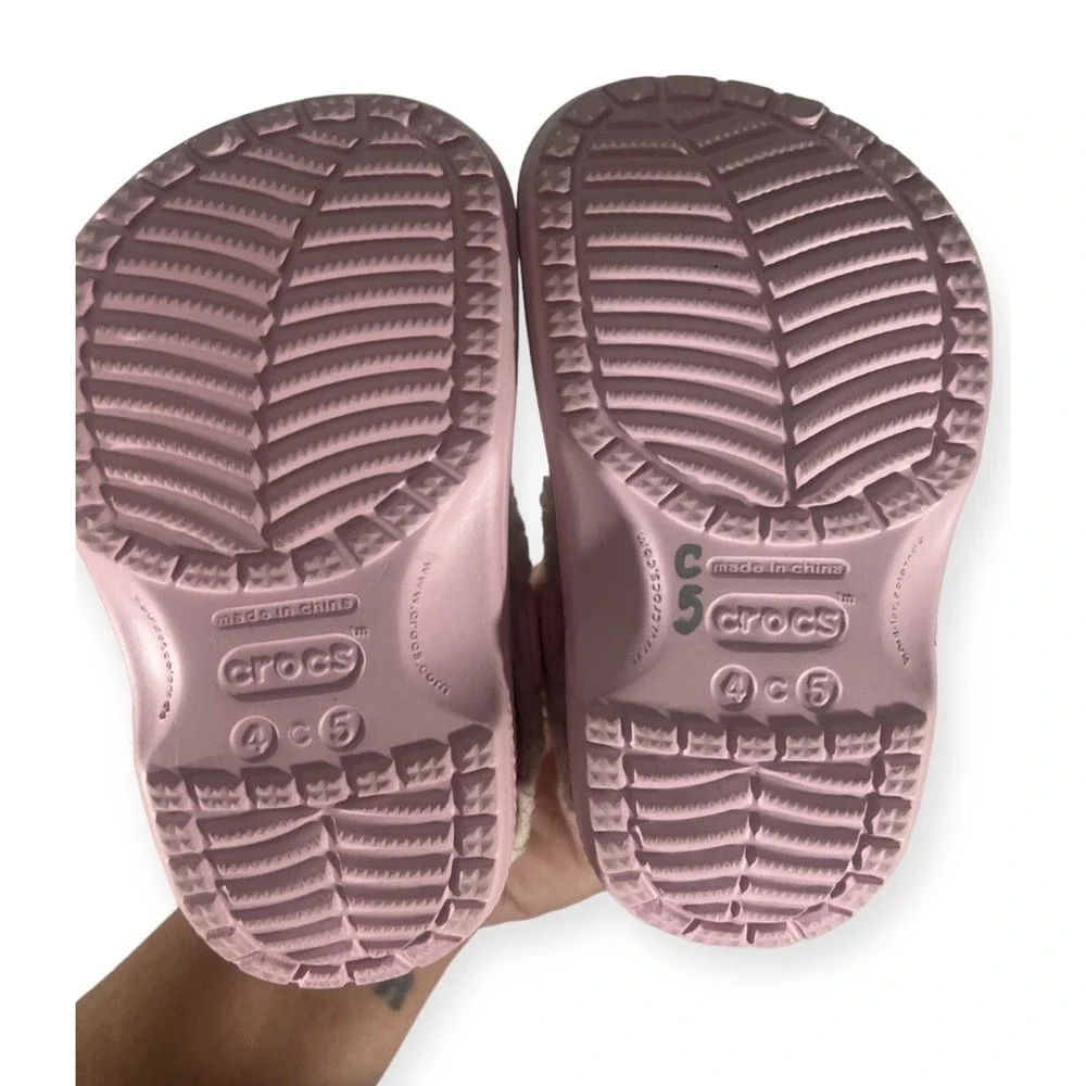 CROCS Toddler Girls Light Pink Clog Waterproof Size 4/5 C